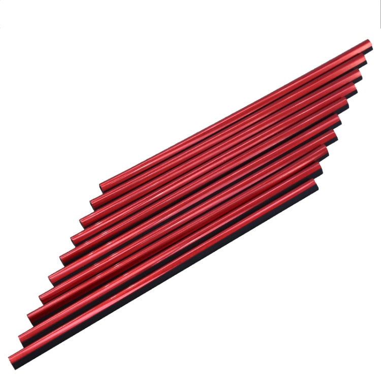 10-Piece Car Interior Chrome-Plated Air Vent Moulding Decorative Strips - U-Shaped Clips in Vibrant Colours
