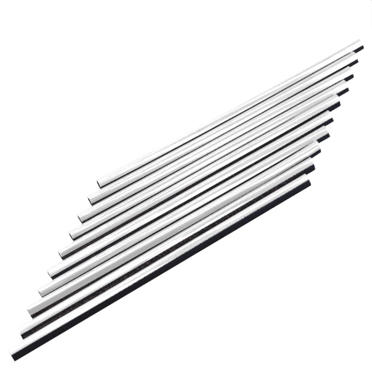 10-Piece Car Interior Chrome-Plated Air Vent Moulding Decorative Strips - U-Shaped Clips in Vibrant Colours
