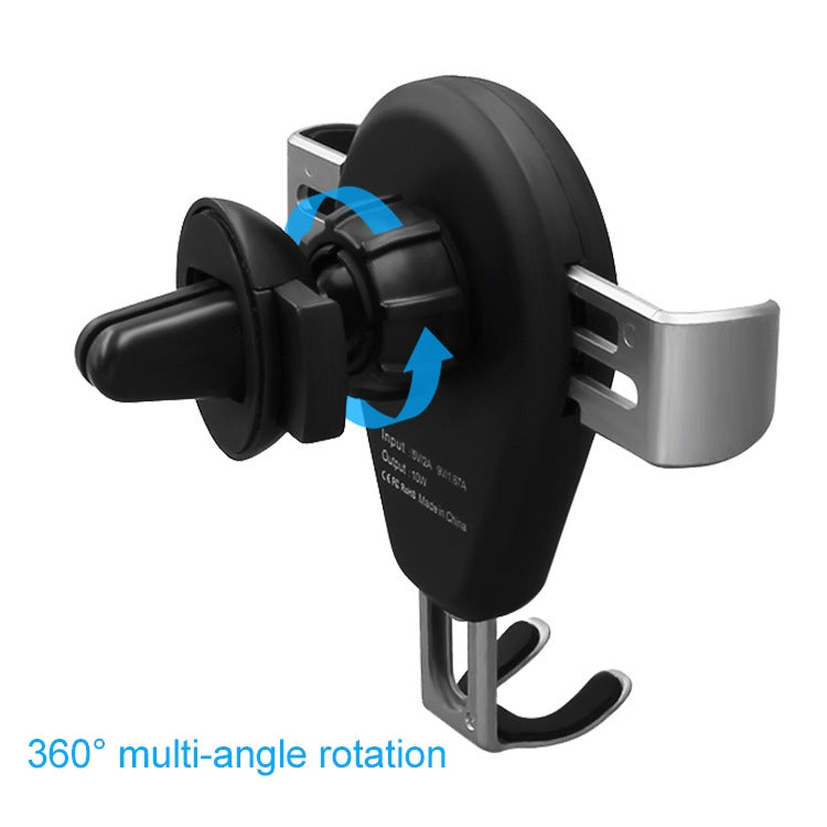 KT-C5 15W Rotatable Car Gravity Wireless Charger Air Outlet Mobile Phone Holder, KT-C5