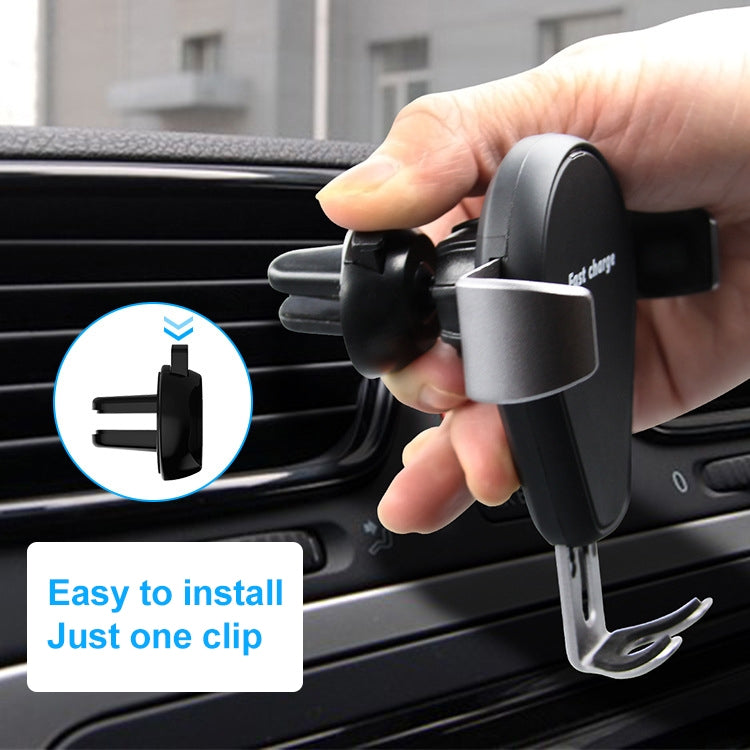 KT-C5 15W Rotatable Car Gravity Wireless Charger Air Outlet Mobile Phone Holder, KT-C5