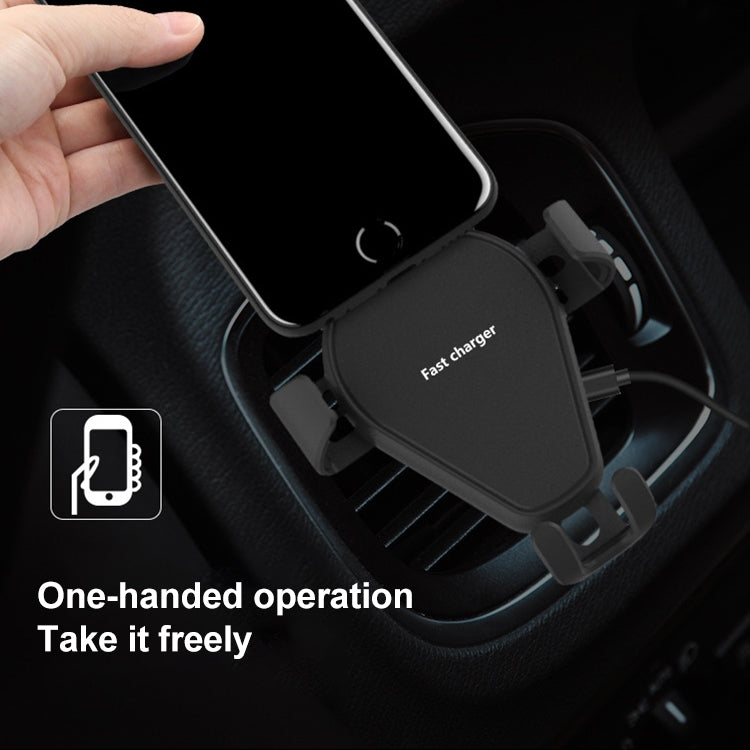 KT-C5 15W Rotatable Car Gravity Wireless Charger Air Outlet Mobile Phone Holder, KT-C5