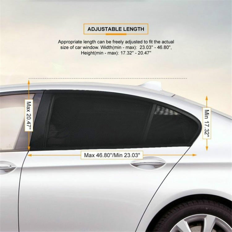 Auto Car Window Mesh Shield Sunshade Visor Net Mosquito Repellent UV Protection Window Covers, UV Protection Window Covers,Rear Window, Front window75x50cm, Rear window113x50cm