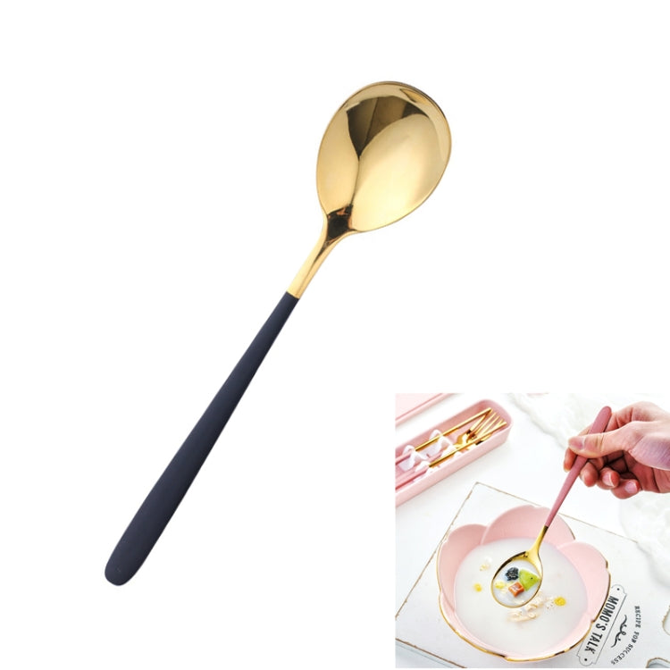 Simple Stainless Steel Titanium Plated Rice Spoon