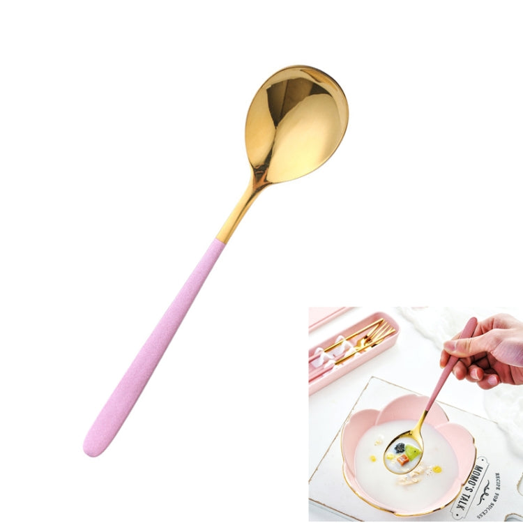 Simple Stainless Steel Titanium Plated Rice Spoon