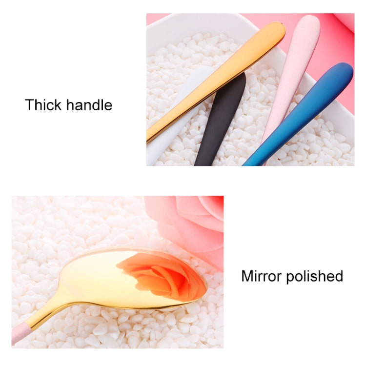 Simple Stainless Steel Titanium Plated Rice Spoon