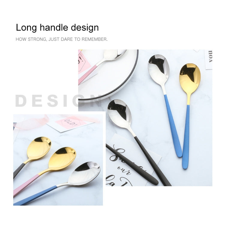 Simple Stainless Steel Titanium Plated Rice Spoon
