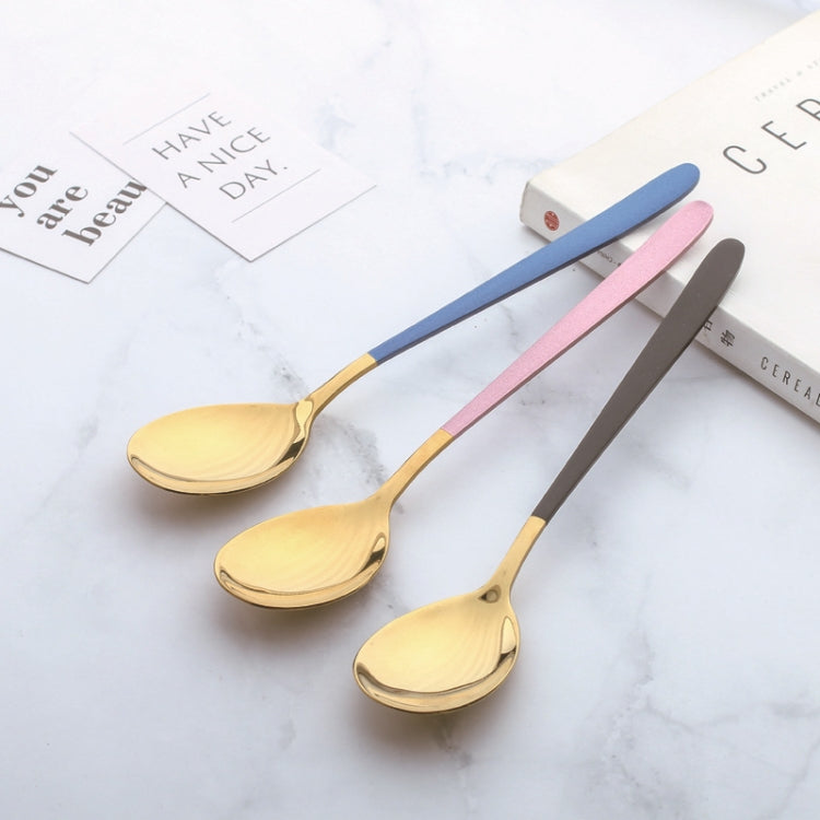 Simple Stainless Steel Titanium Plated Rice Spoon