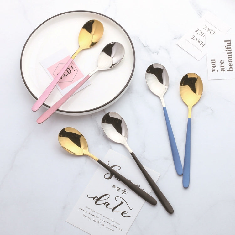 Simple Stainless Steel Titanium Plated Rice Spoon