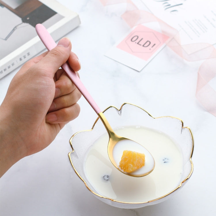 Simple Stainless Steel Titanium Plated Rice Spoon