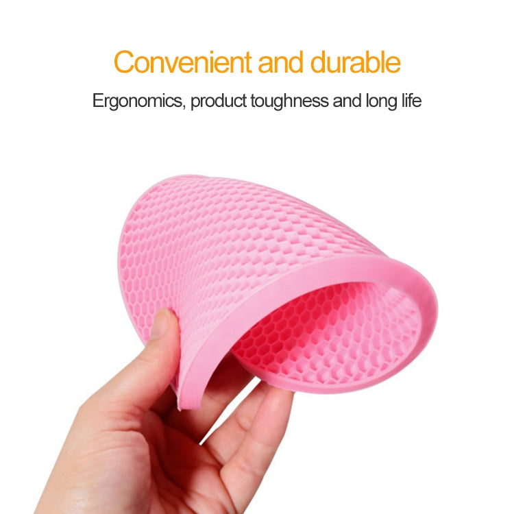 Honeycomb Silicone Round Non-slip Heat Resistant Mat, Size: 18x18x0.8cm