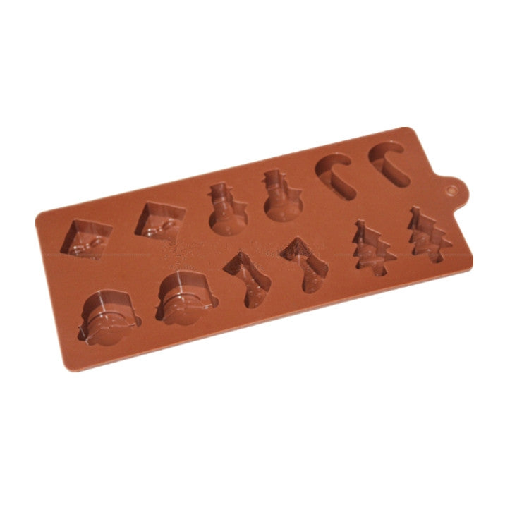 Silicone Christmas Chocolate Baking Tools Non-stick Jelly Candy 3D DIY Decoration Mold