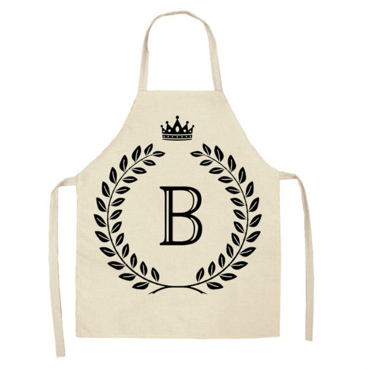 Creative Cotton Linen Sleeveless Letter Apron
