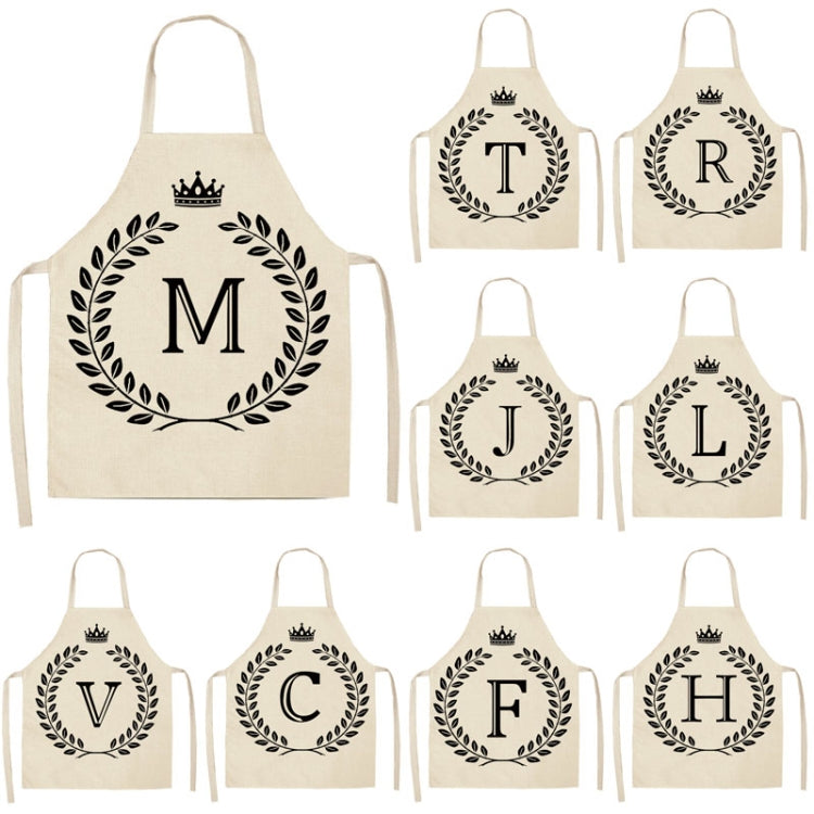 Creative Cotton Linen Sleeveless Letter Apron