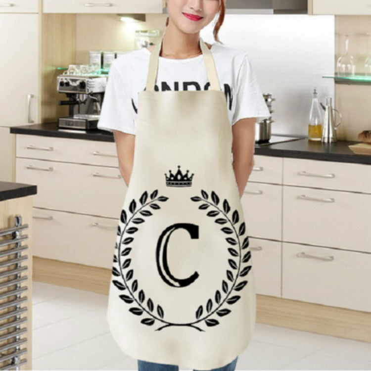 Creative Cotton Linen Sleeveless Letter Apron