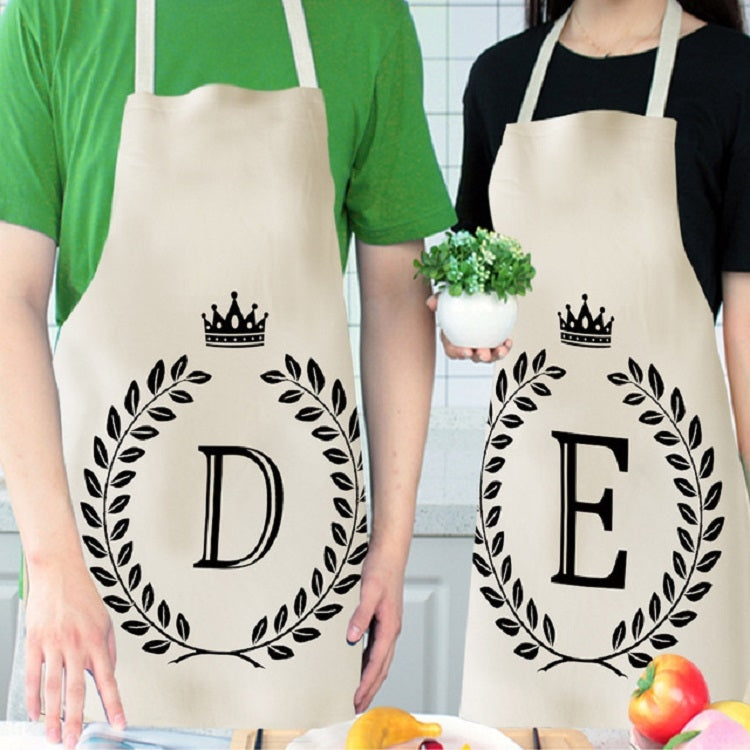 Creative Cotton Linen Sleeveless Letter Apron