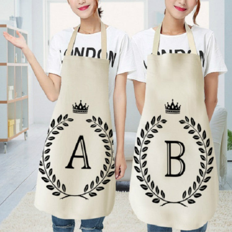 Creative Cotton Linen Sleeveless Letter Apron