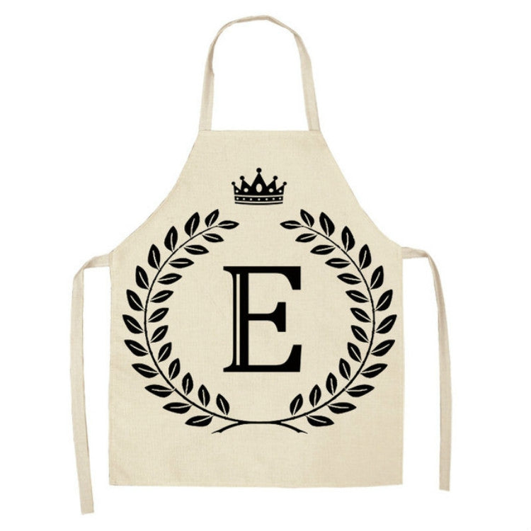 Creative Cotton Linen Sleeveless Letter Apron
