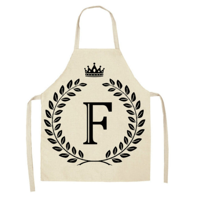 Creative Cotton Linen Sleeveless Letter Apron