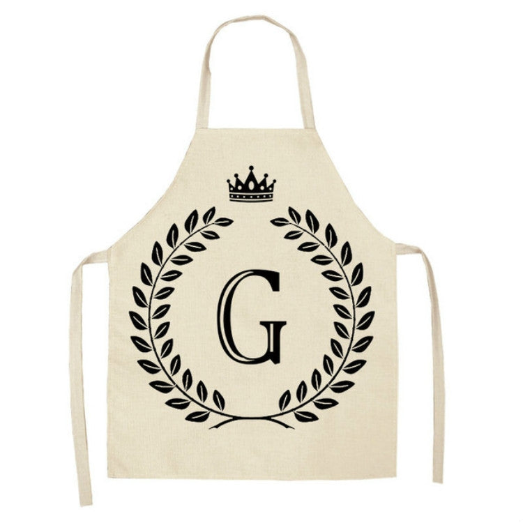 Creative Cotton Linen Sleeveless Letter Apron