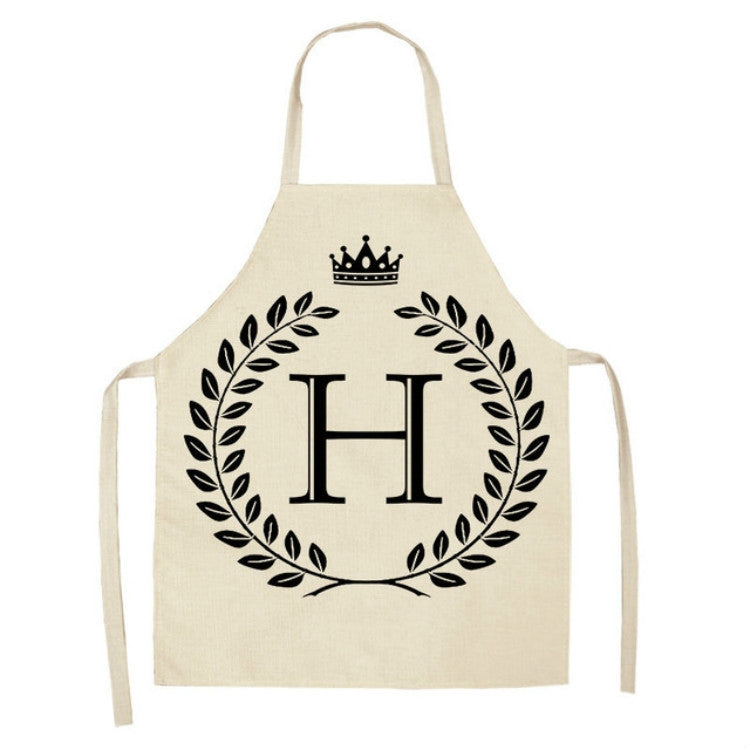Creative Cotton Linen Sleeveless Letter Apron