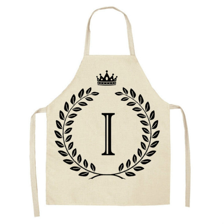 Creative Cotton Linen Sleeveless Letter Apron