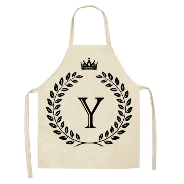 Creative Cotton Linen Sleeveless Letter Apron