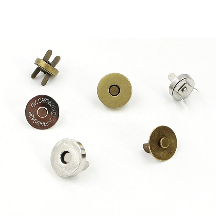 20 PCS Luggage Snap Buckle 10 Sets of 1.4 cm + 1.8 cm Bronze and Silver