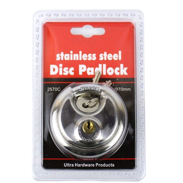 70mm Stainless Steel Round Lock Warehouse Door Lock Chain Lock Bicycle Anti-theft Lock