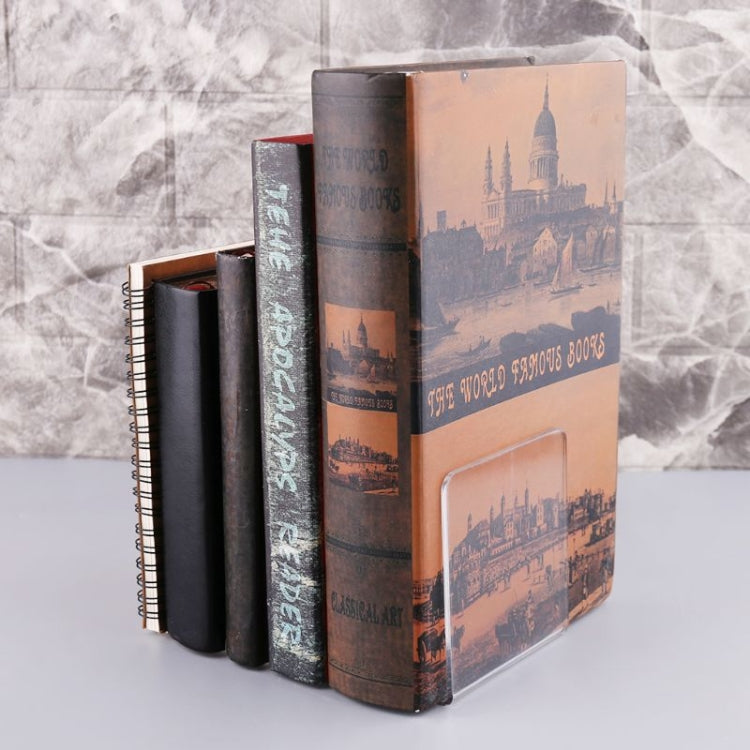 Clear Acrylic Bookends L-shaped Desk Organizer Desktop Book Holder School Stationery Office Accessories
