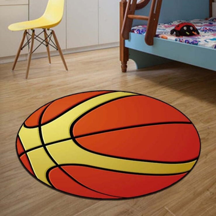 Fruit Pattern Rug Round Crystal Velvet Non-Slip Room Carpet Mat, Diameter 160cm