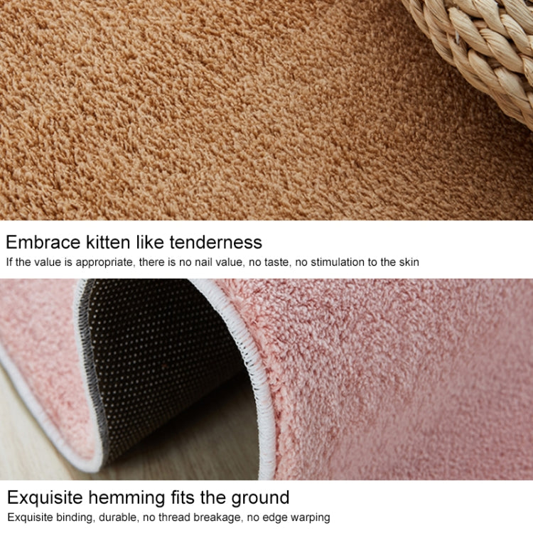 KSolid Round Carpet Soft Fleece Mat Anti-Slip Area Rug Kids Bedroom Door Mats, Series 1