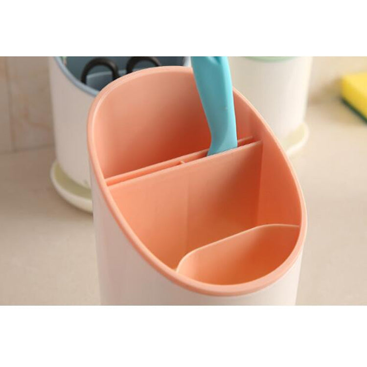 Creative Multi-function Double Drain Shelf Kitchen Chopsticks Storage Bucket Tableware Storage Box