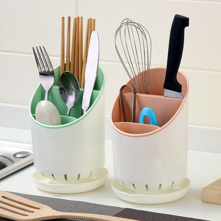 Creative Multi-function Double Drain Shelf Kitchen Chopsticks Storage Bucket Tableware Storage Box