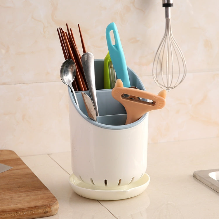 Creative Multi-function Double Drain Shelf Kitchen Chopsticks Storage Bucket Tableware Storage Box