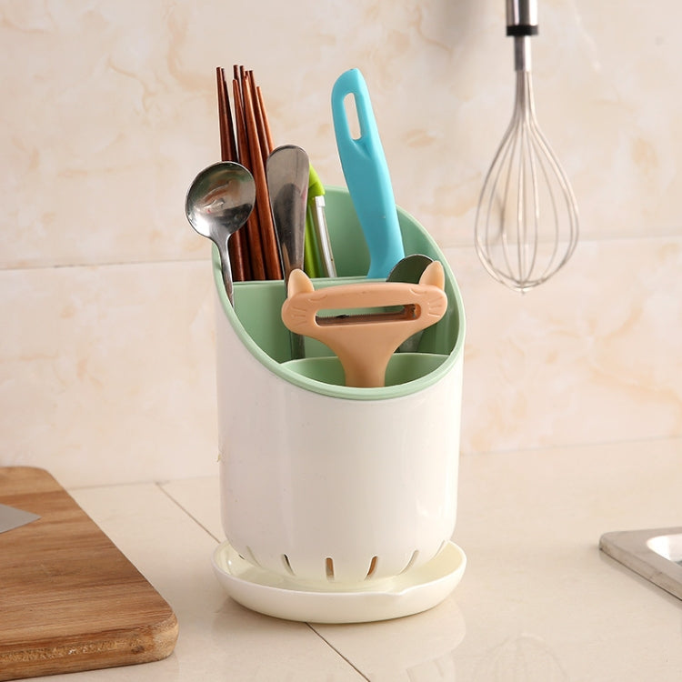 Creative Multi-function Double Drain Shelf Kitchen Chopsticks Storage Bucket Tableware Storage Box