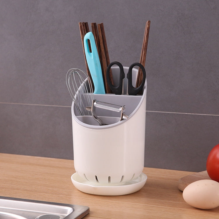 Creative Multi-function Double Drain Shelf Kitchen Chopsticks Storage Bucket Tableware Storage Box