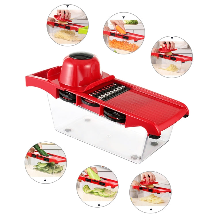 10 in 1 Multifuction Vegetable Cutter Stainless Steel Blade Manual Potato Onion Peeler Carrot Grater Dicer