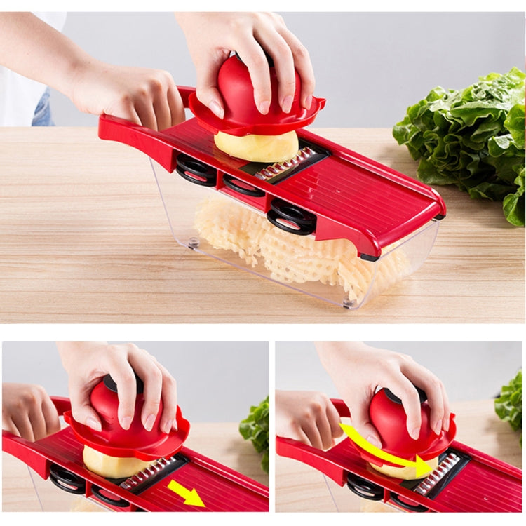 10 in 1 Multifuction Vegetable Cutter Stainless Steel Blade Manual Potato Onion Peeler Carrot Grater Dicer