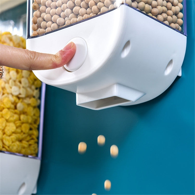 Nail-free Seamless Pressing Wall-mounted Grain Multi-grain Canister Rice Canister Transparent Vsual Snack Storage Sealed Box