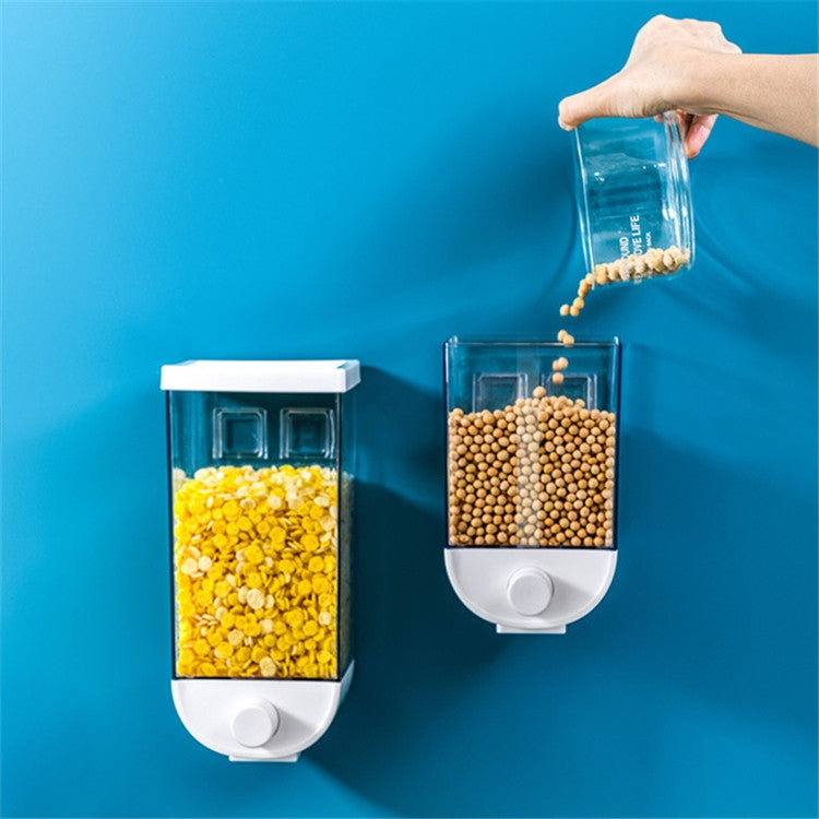 Nail-free Seamless Pressing Wall-mounted Grain Multi-grain Canister Rice Canister Transparent Vsual Snack Storage Sealed Box