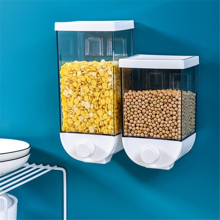 Nail-free Seamless Pressing Wall-mounted Grain Multi-grain Canister Rice Canister Transparent Vsual Snack Storage Sealed Box