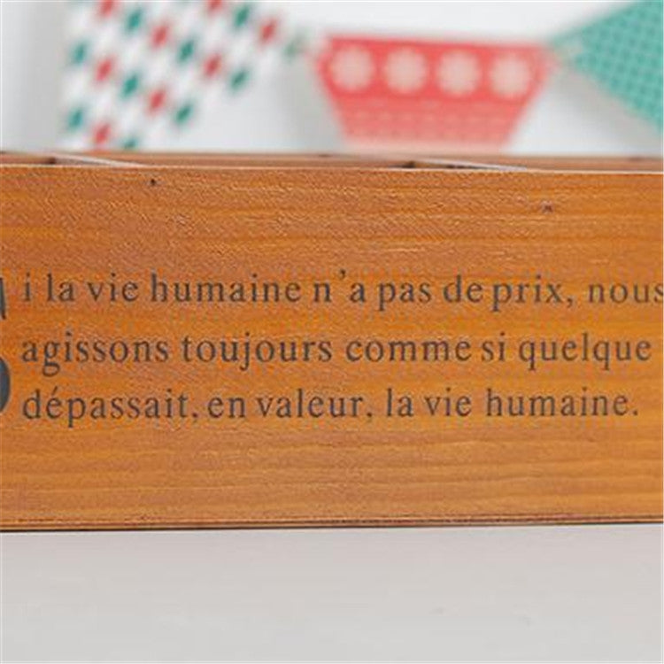 Vintage Desktop Wooden Storage Box Six Grid Succulent Planting Storage Wooden Box
