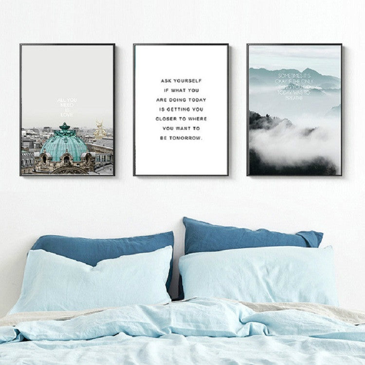 Ocean Landscape Canvas Poster Decoration Home Painting Art Paintings Frameless Painting Core, 15x20 cm, 20x25 cm