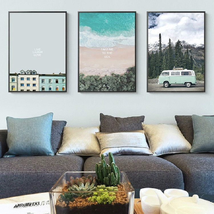 Ocean Landscape Canvas Poster Decoration Home Painting Art Paintings Frameless Painting Core, 20x30 cm, 30x40 cm