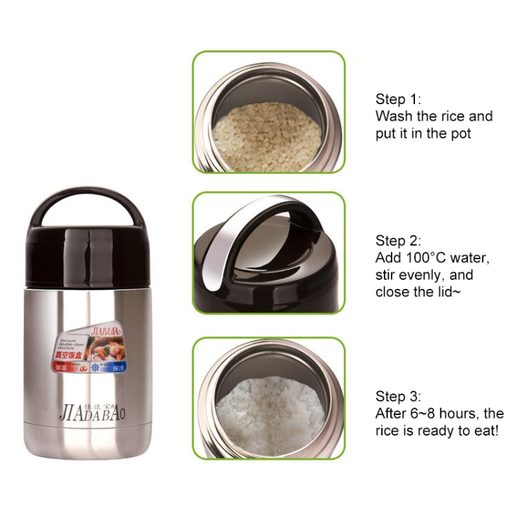 Jiadabao Stainless Steel Vacuum Insulation Simmering Pot Portable Insulation Rice Pot
