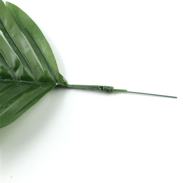 12 PCS Artificial Fake Monstera Palm Tree Green Plastic Leaf