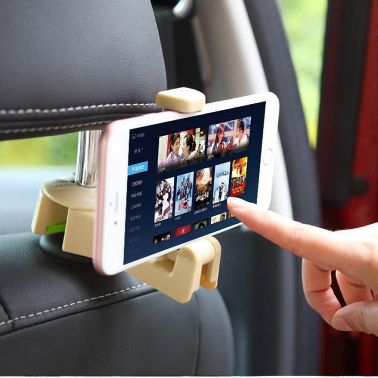 Easy Install Universal Car Headrest Hook Max 5kg Vehicle Back Seat Hanger with Phone Holder, With Phone Holder(Black), With Phone Holder(Beige), With Phone Holder(Yellow)