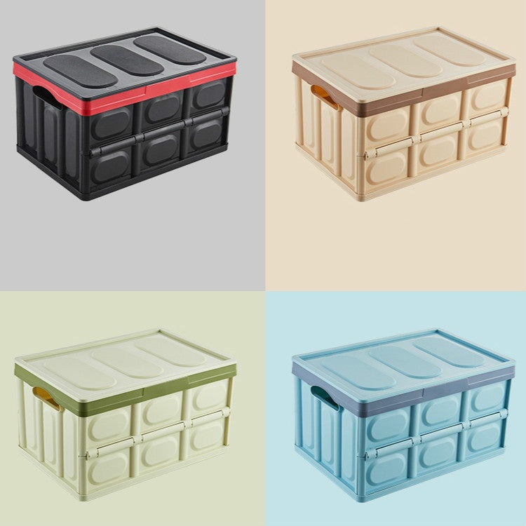 Versatile Foldable Car Boot Storage Bin with Handles