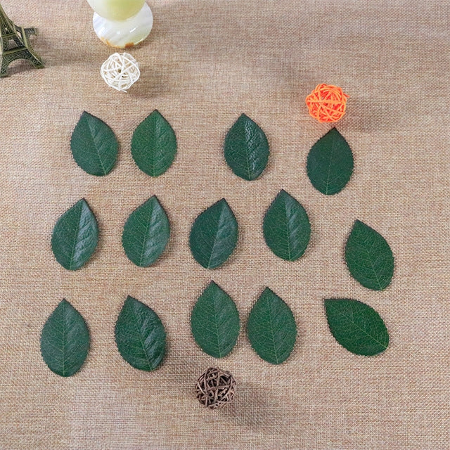 200 PCS Artificial Plant Simulation Monolithic Silk Cloth Rose Leaves Home Decoration