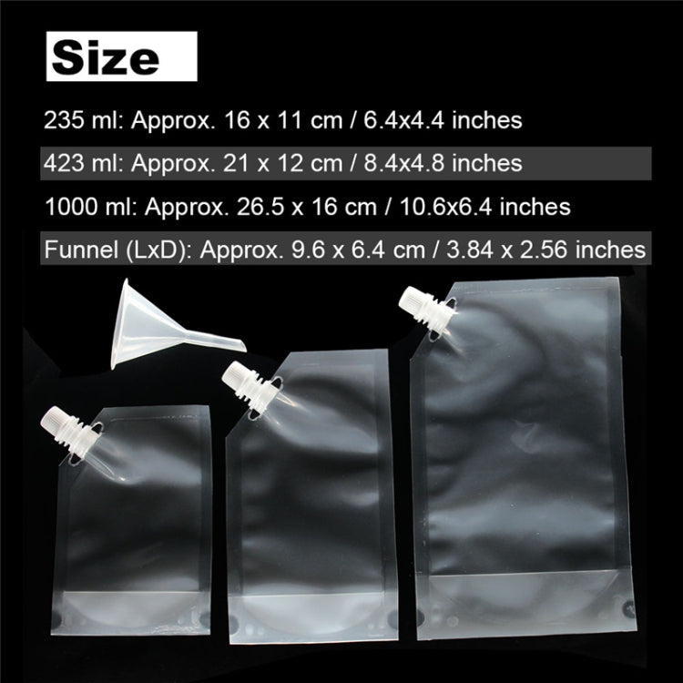 4 PCS Transparent Self-Supporting Mouth Bag Milk Juice Drink Outlet Wine Bag